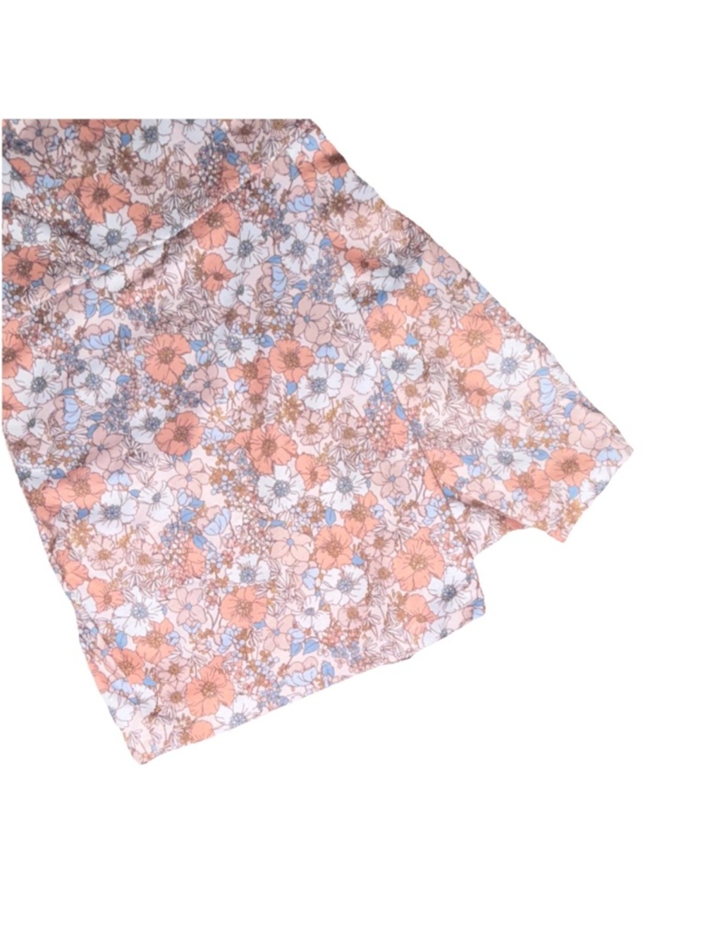 Altar’d Stare One-Shoulder Floral Romper in Peach and White - Picture 3 of 6